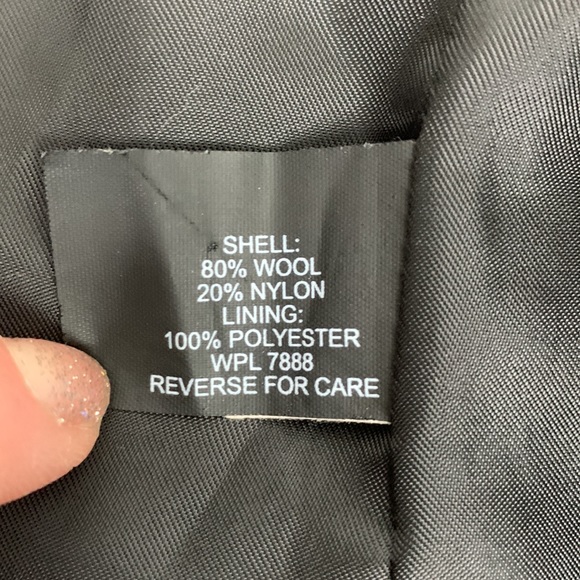 Michael Kors Wool Pea Coat Jacket Black Hooded Size 8 Pockets Snap buttons - Picture 7 of 16